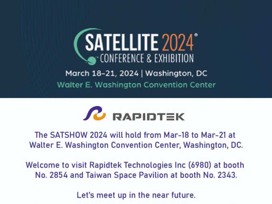Exciting News! Rapidtek Joins Satellite 2024 Show in Washington, D.C.!